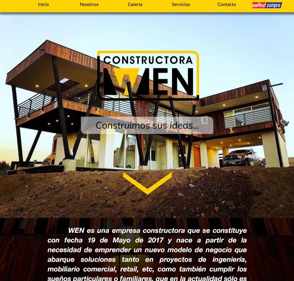 Ejemplo de p&aacute;gina web para Constructora VEN