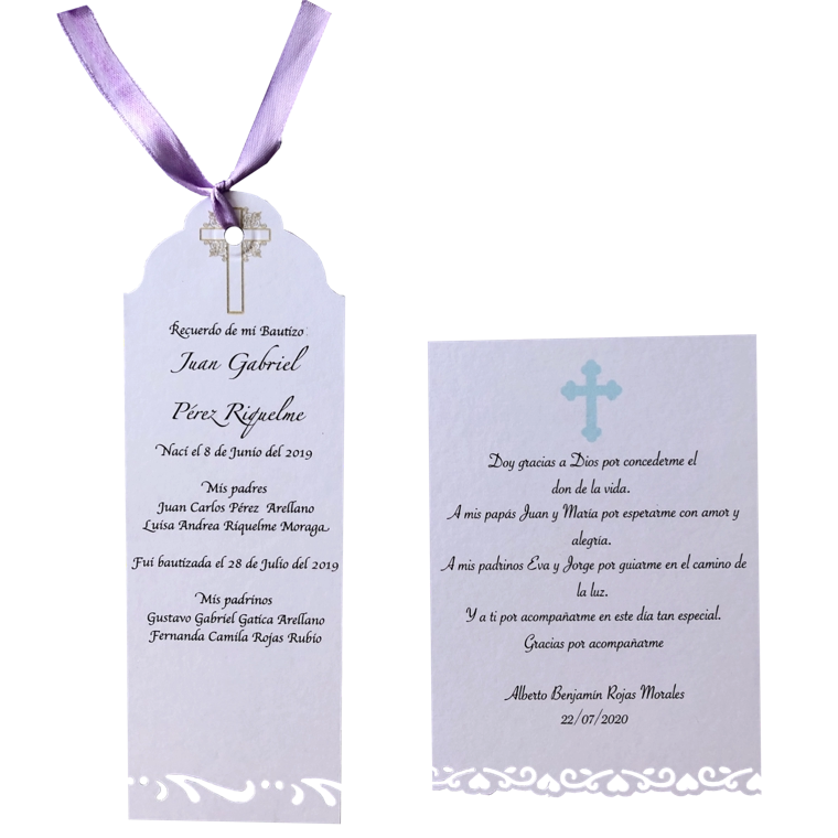 Tarjetas de bautizo
